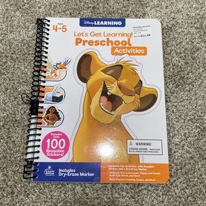 Disney preschool learning book frozen dry erase marker attached